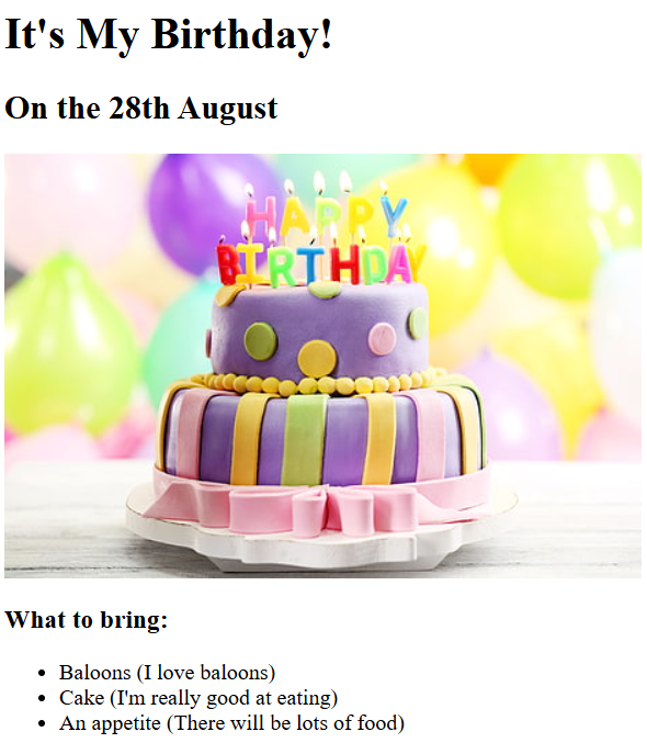 Birthday Invite Preview